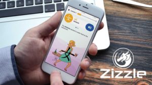 Promotional image for Zizzle App