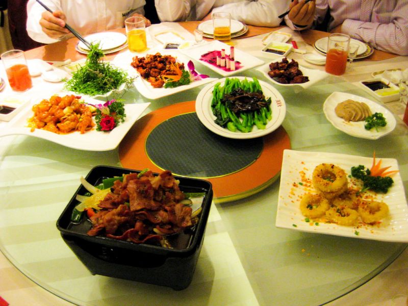 dishes on table in china